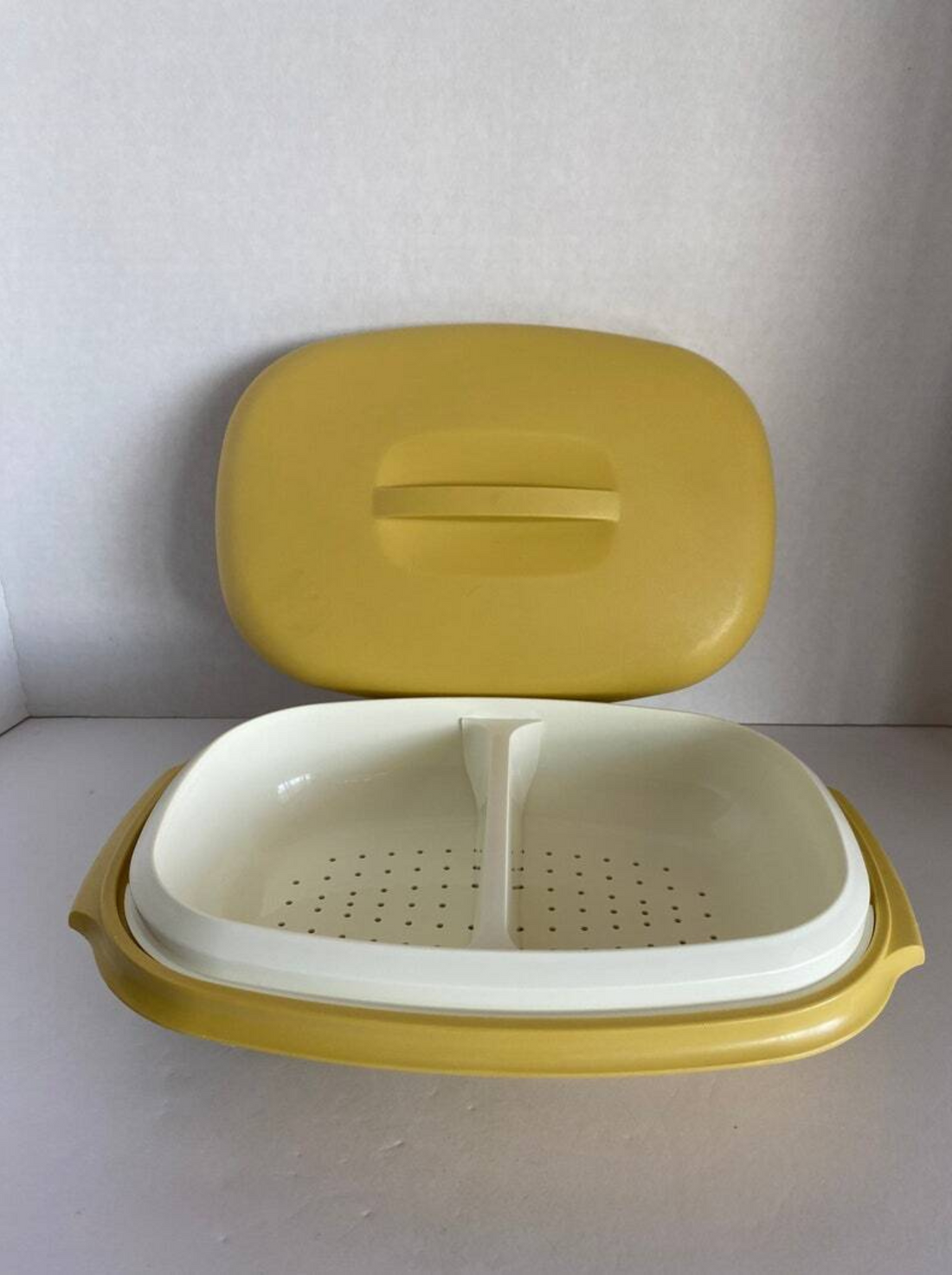 Vintage Tupperware Serving Steamer with Divider