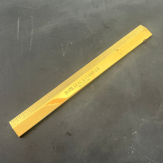 Vintage Solid Brass Ruler