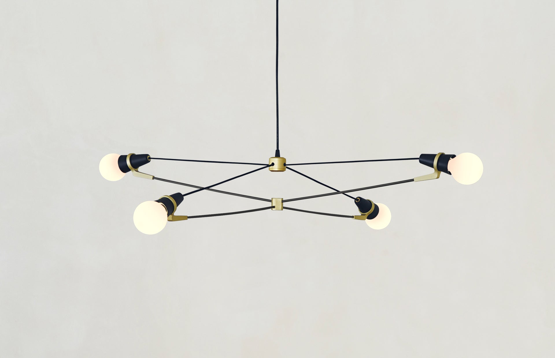 Church 4 Arm Pendant - Black