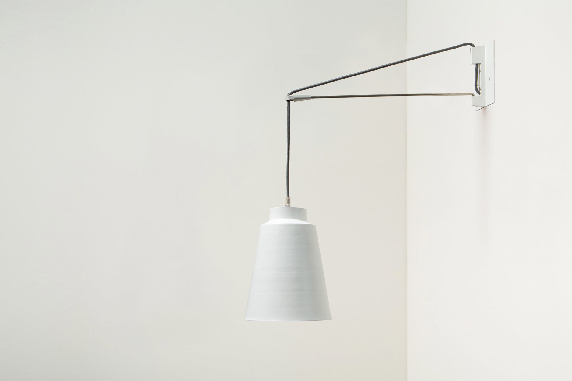 Grain Barrel Sconce - White & Aluminum,18"