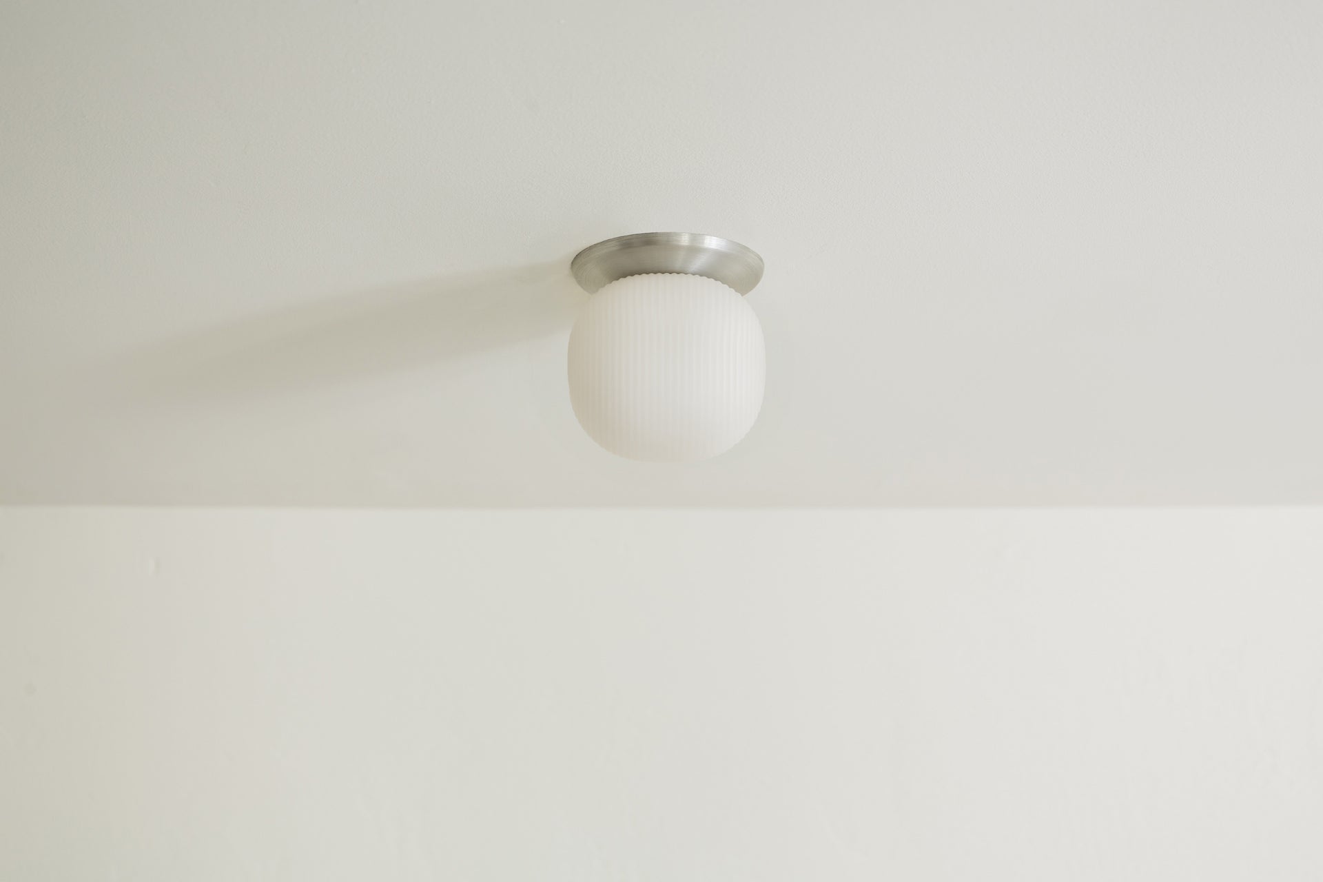 Pearl Flush Mount - 4" Reeded,3.5,Aluminum