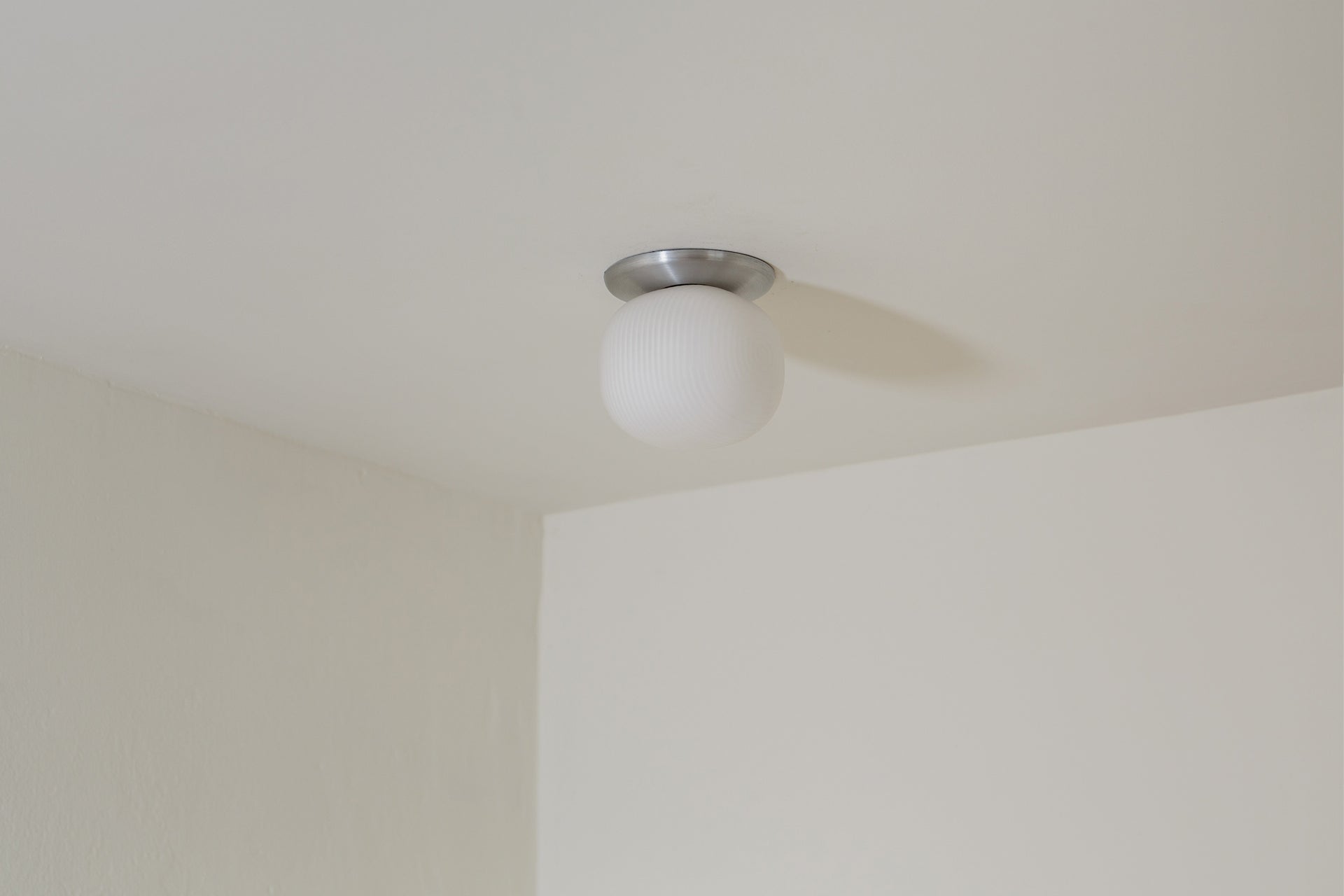 Pearl Flush Mount - 4" Reeded,3.5,Aluminum