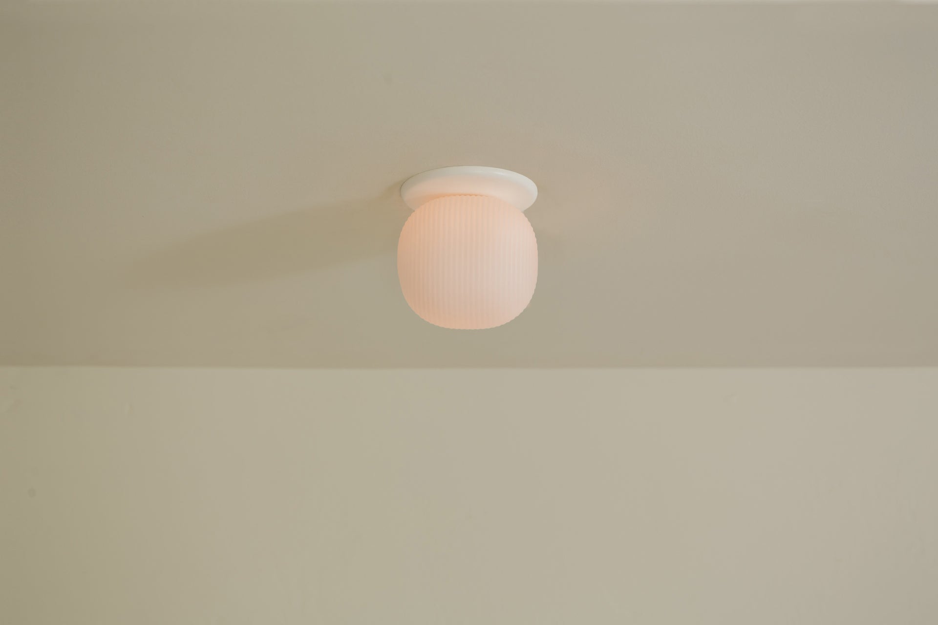 Pearl Flush Mount - 4" Reeded,3.5,White
