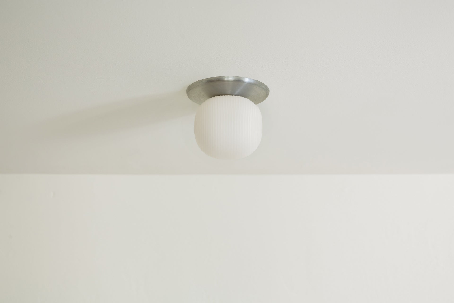 Pearl Flush Mount - 4" Reeded,4.5,Aluminum