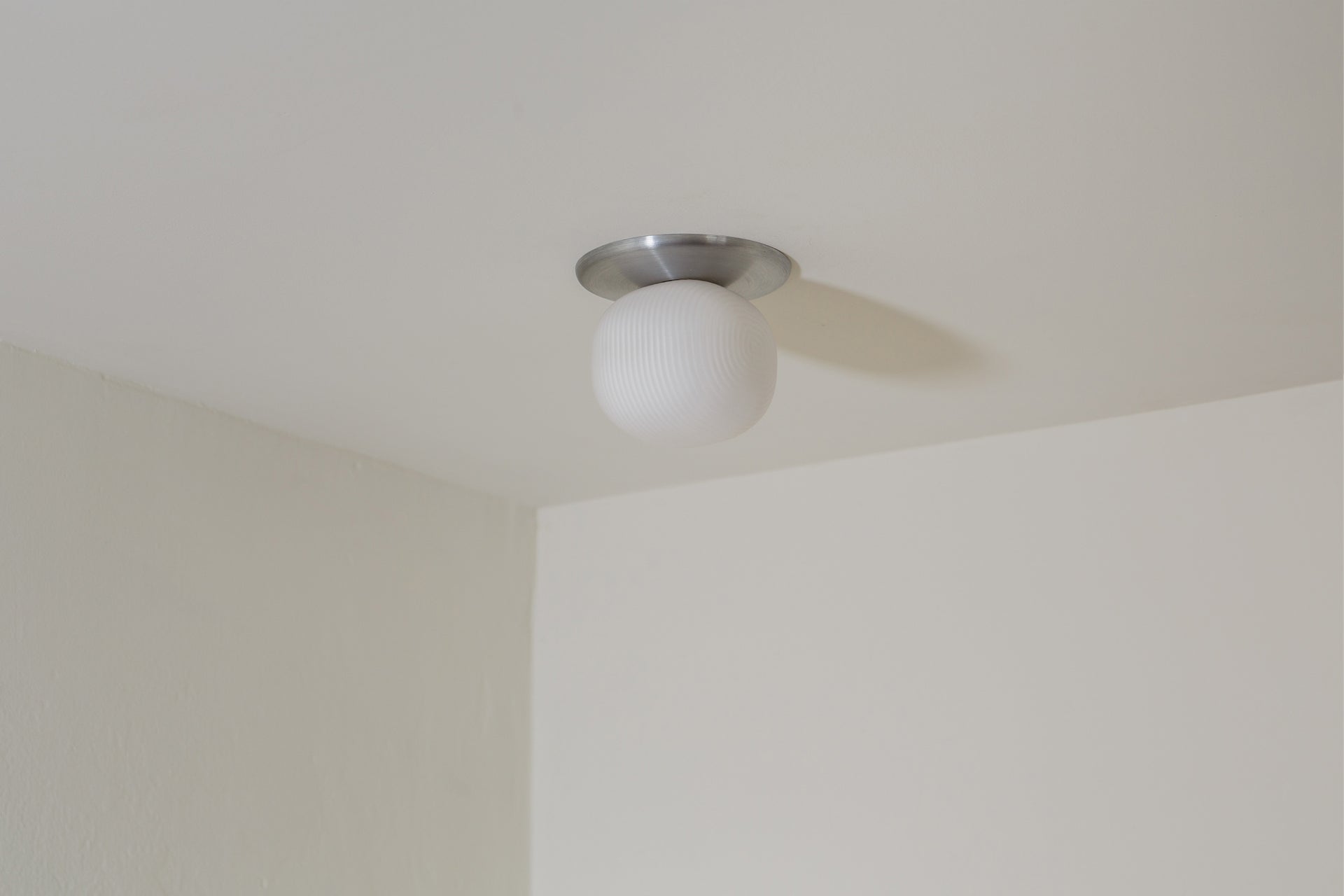 Pearl Flush Mount - 4" Reeded,4.5,Aluminum