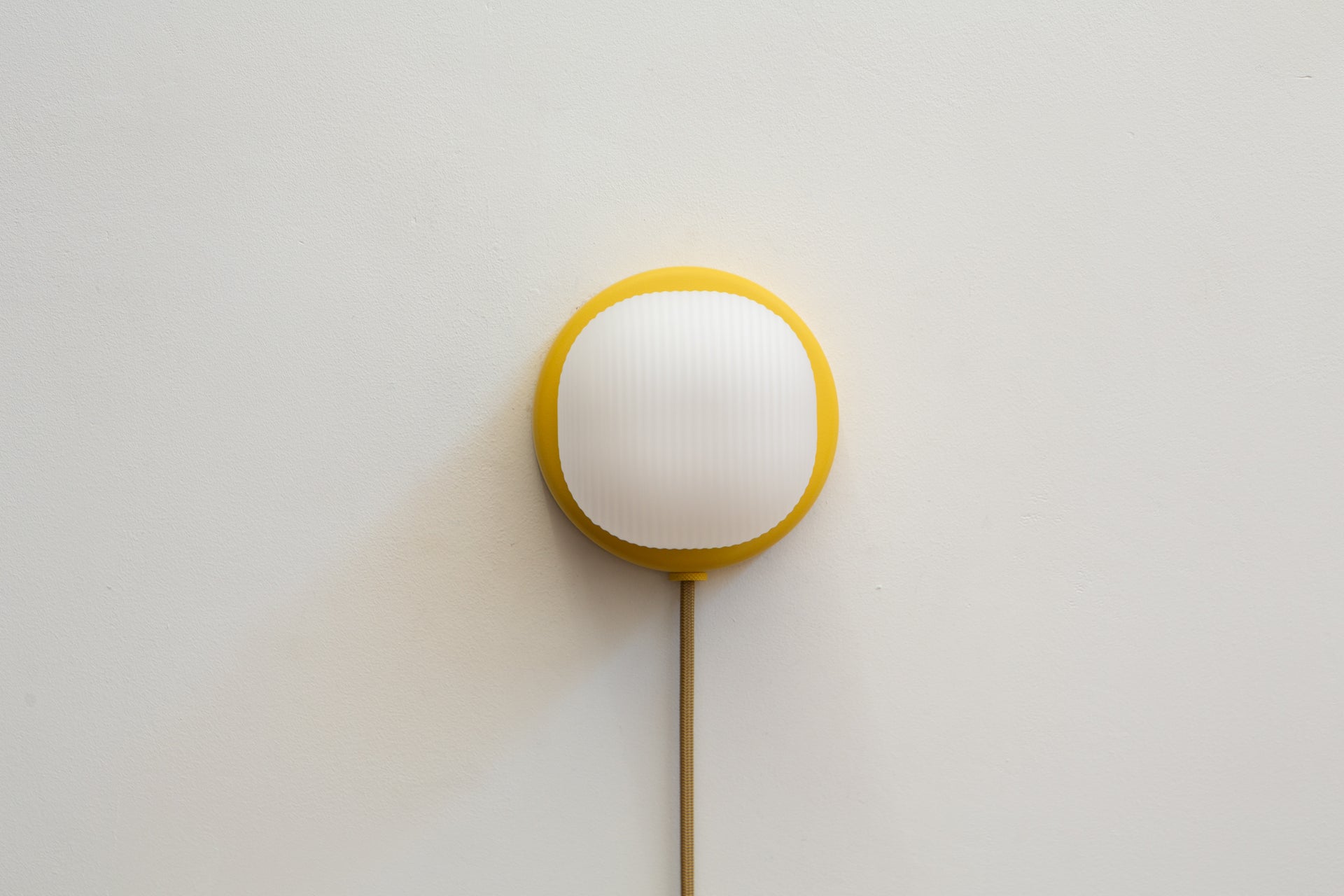 Pearl Sconce Plug-In - 4" Reeded,Beeswax