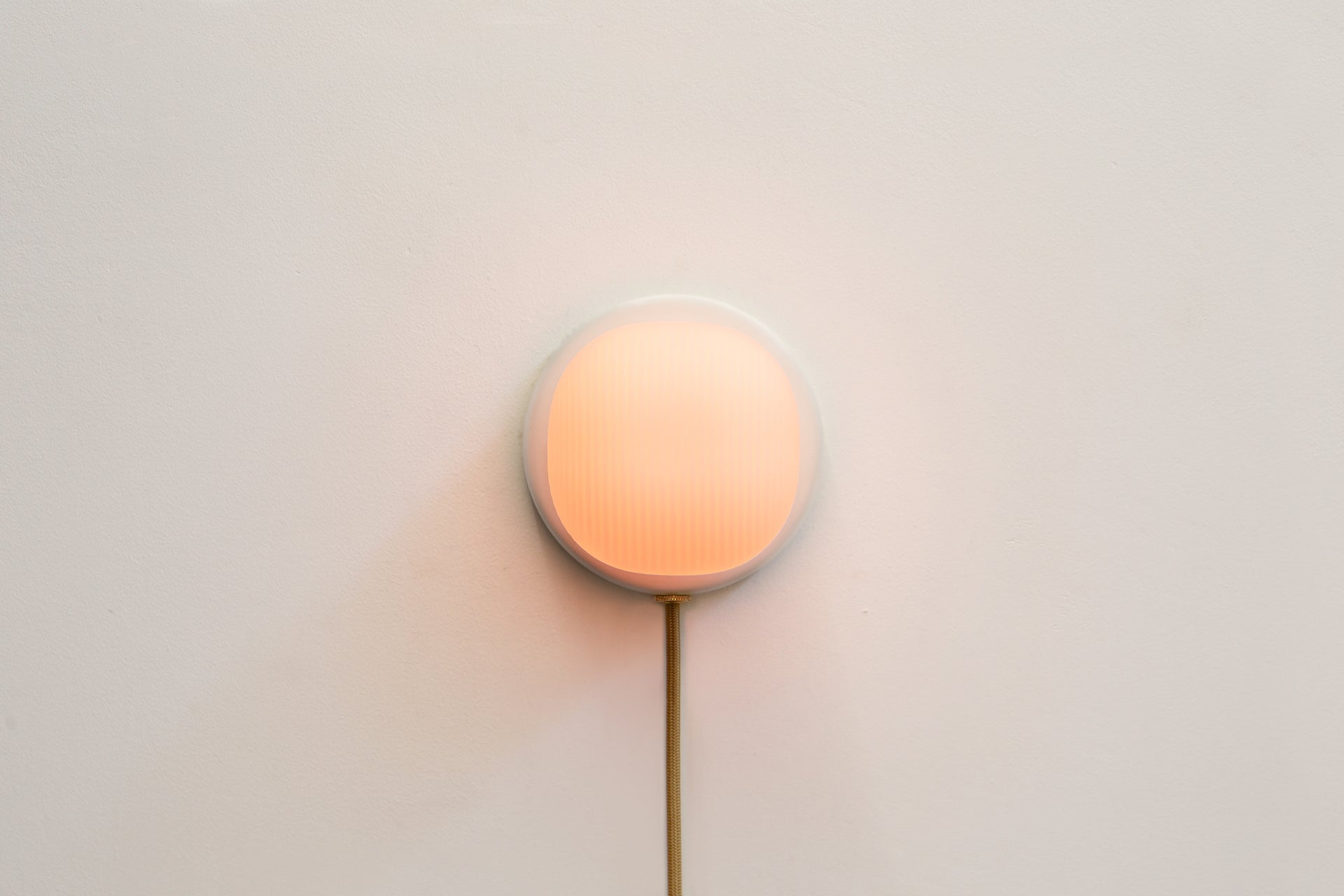 Pearl Sconce Plug-In - 4" Reeded,White