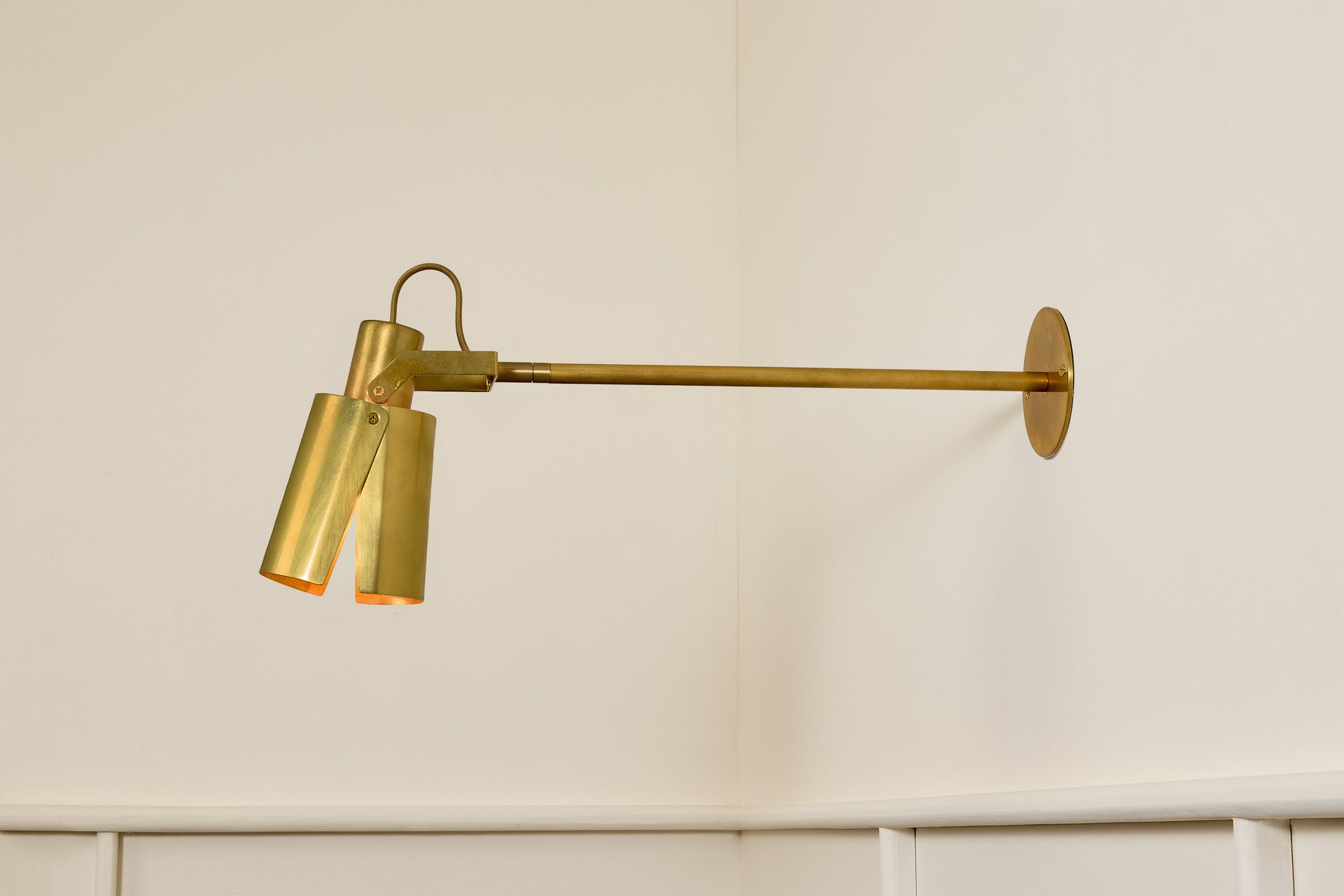 Peek Arm Sconce Circle - Burnished Brass,12" Arm,3.5"