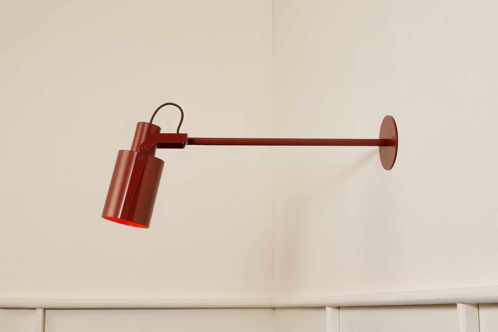 Peek Arm Sconce Circle - Brick,12" Arm,3.5"