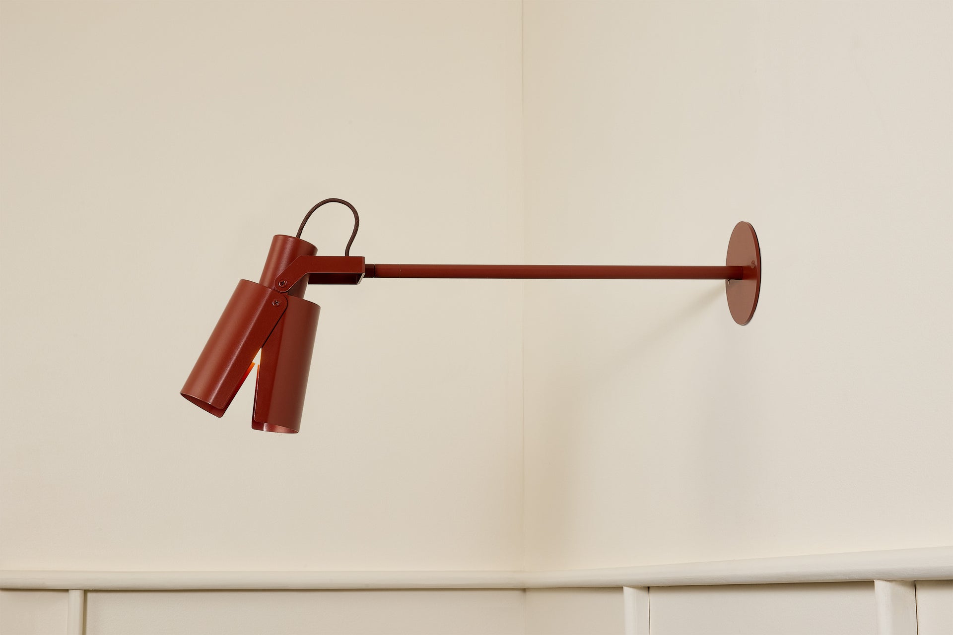 Peek Arm Sconce Circle - Brick,12" Arm,3.5"