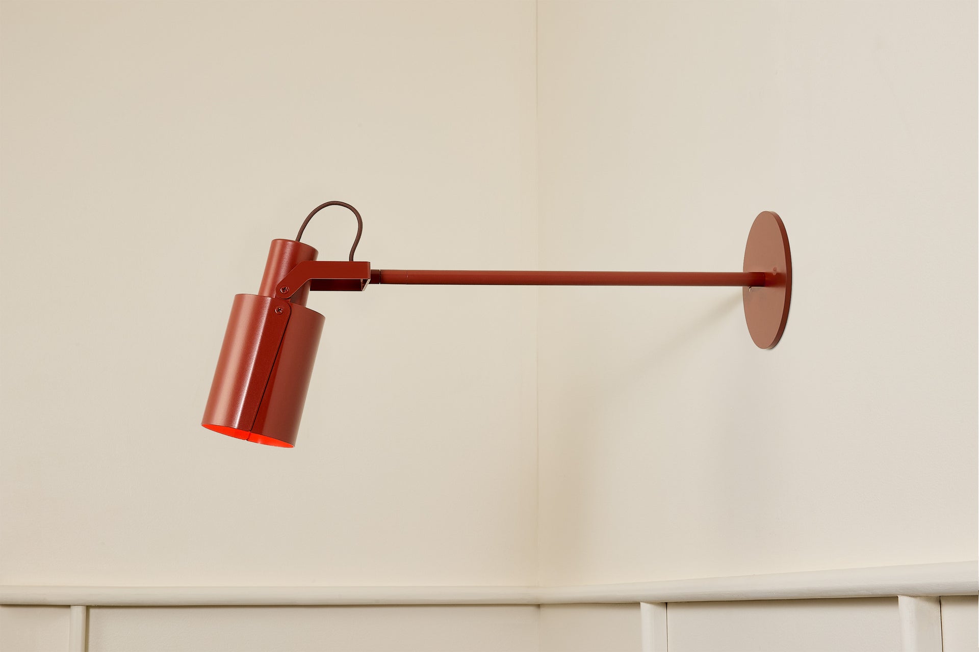 Peek Arm Sconce Circle - Brick,12" Arm,4.5"