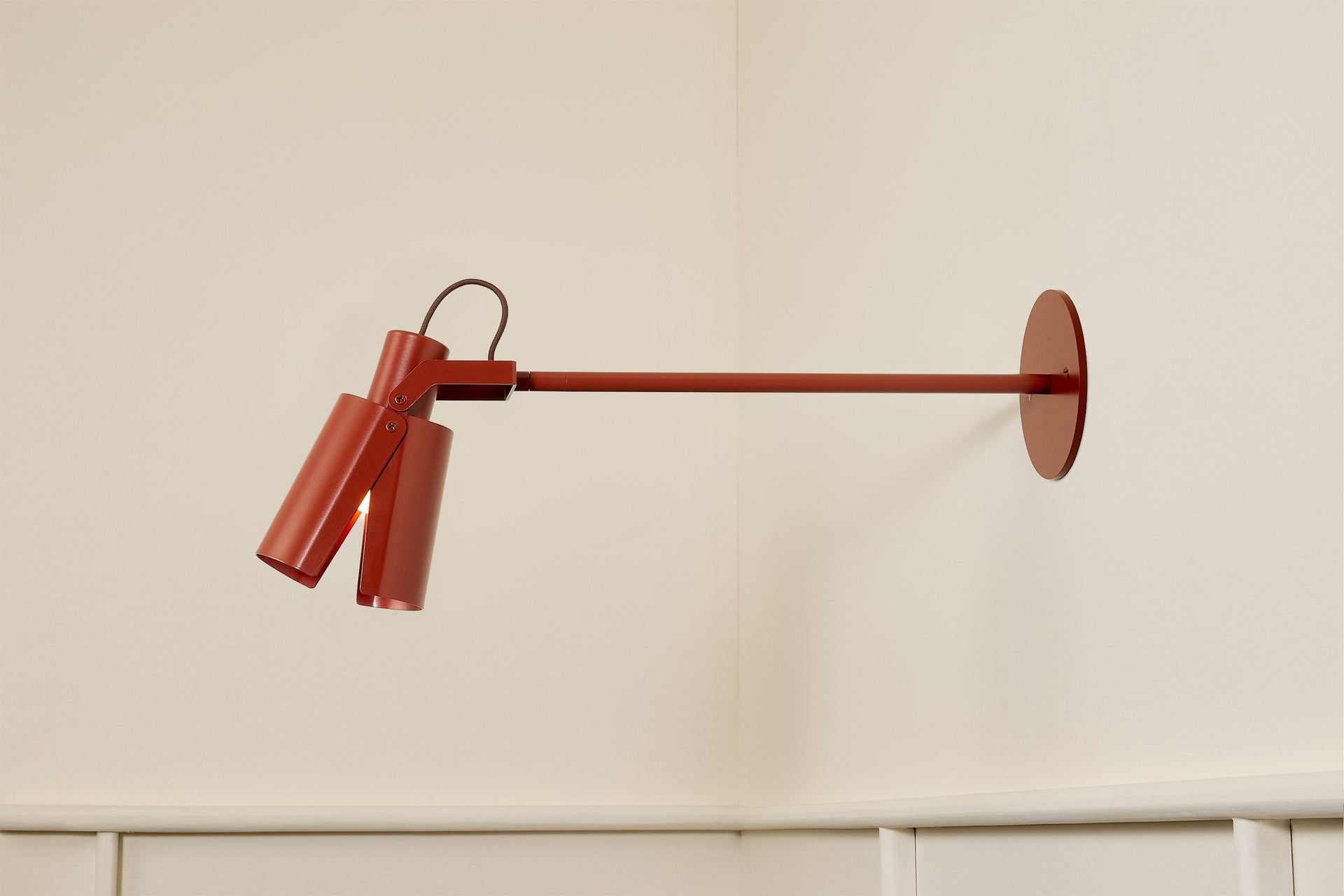 Peek Arm Sconce Circle - Brick,12" Arm,4.5"
