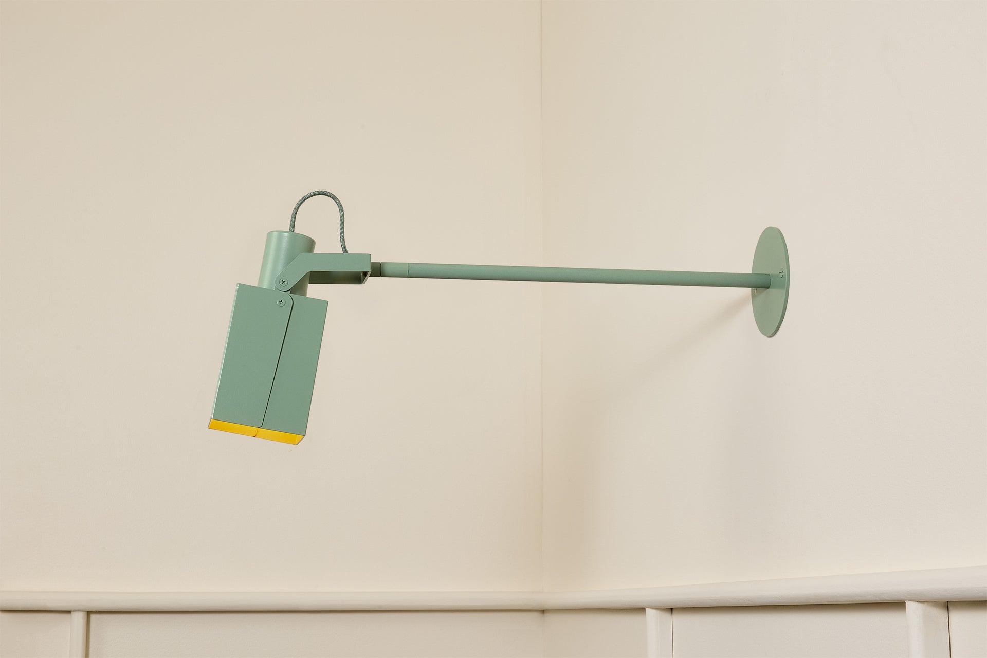 Peek Arm Sconce Square - Agave,12" Arm,3.5"