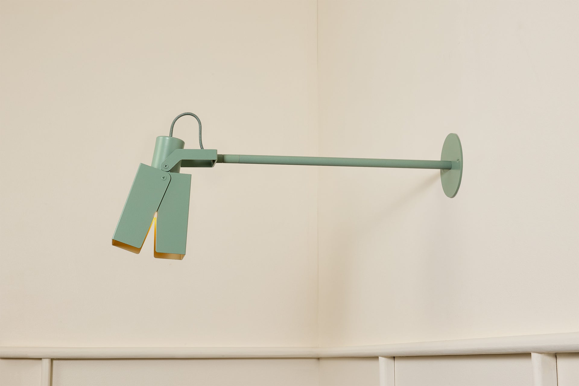 Peek Arm Sconce Square - Agave,12" Arm,3.5"