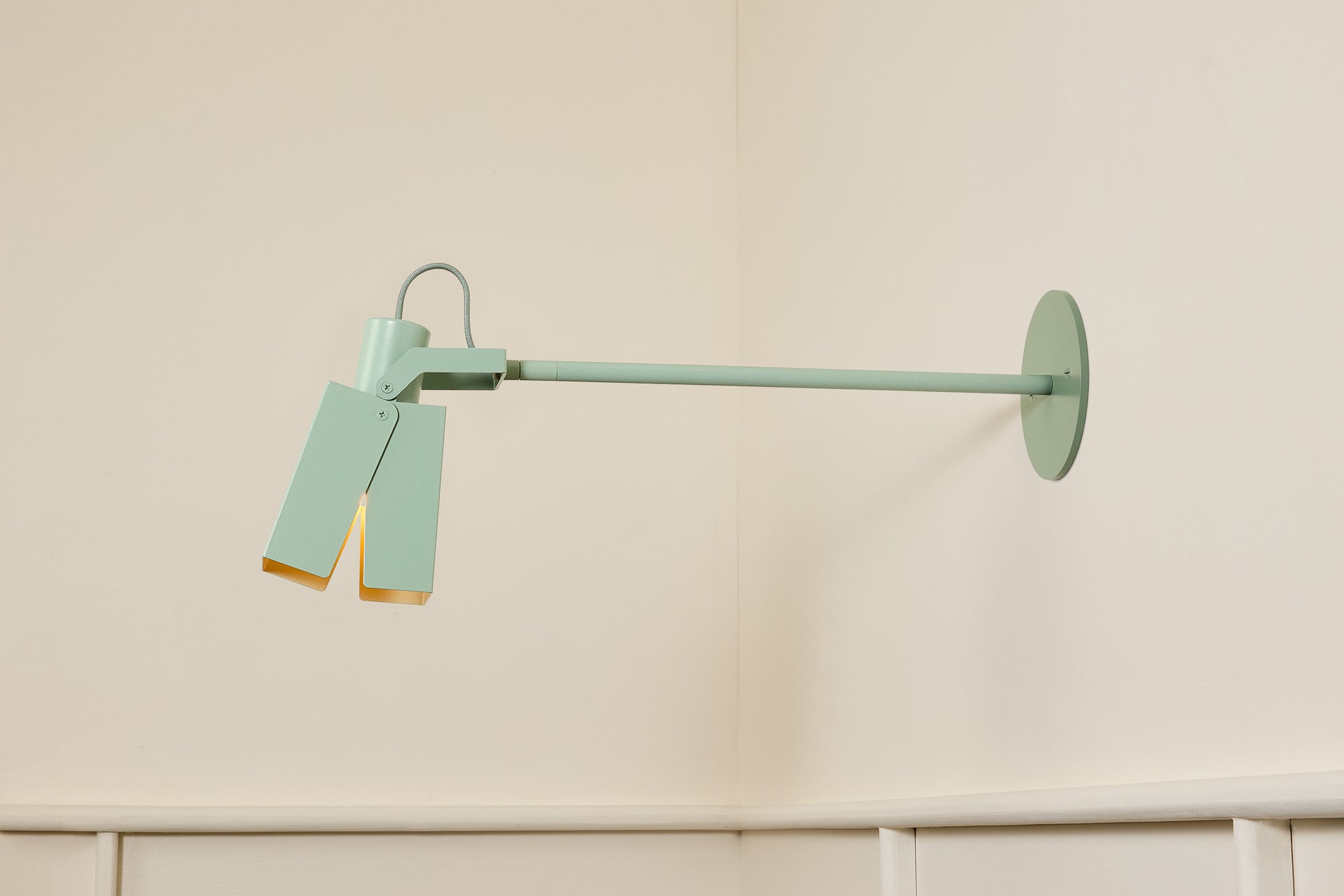 Peek Arm Sconce Square - Agave,12" Arm,4.5"