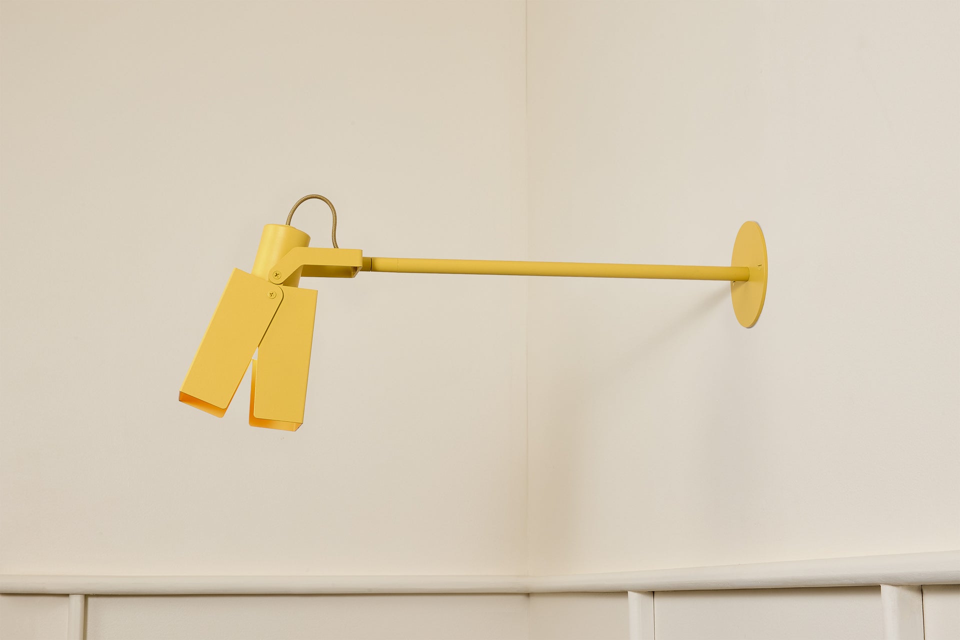 Peek Arm Sconce Square - Beeswax,12" Arm,3.5"