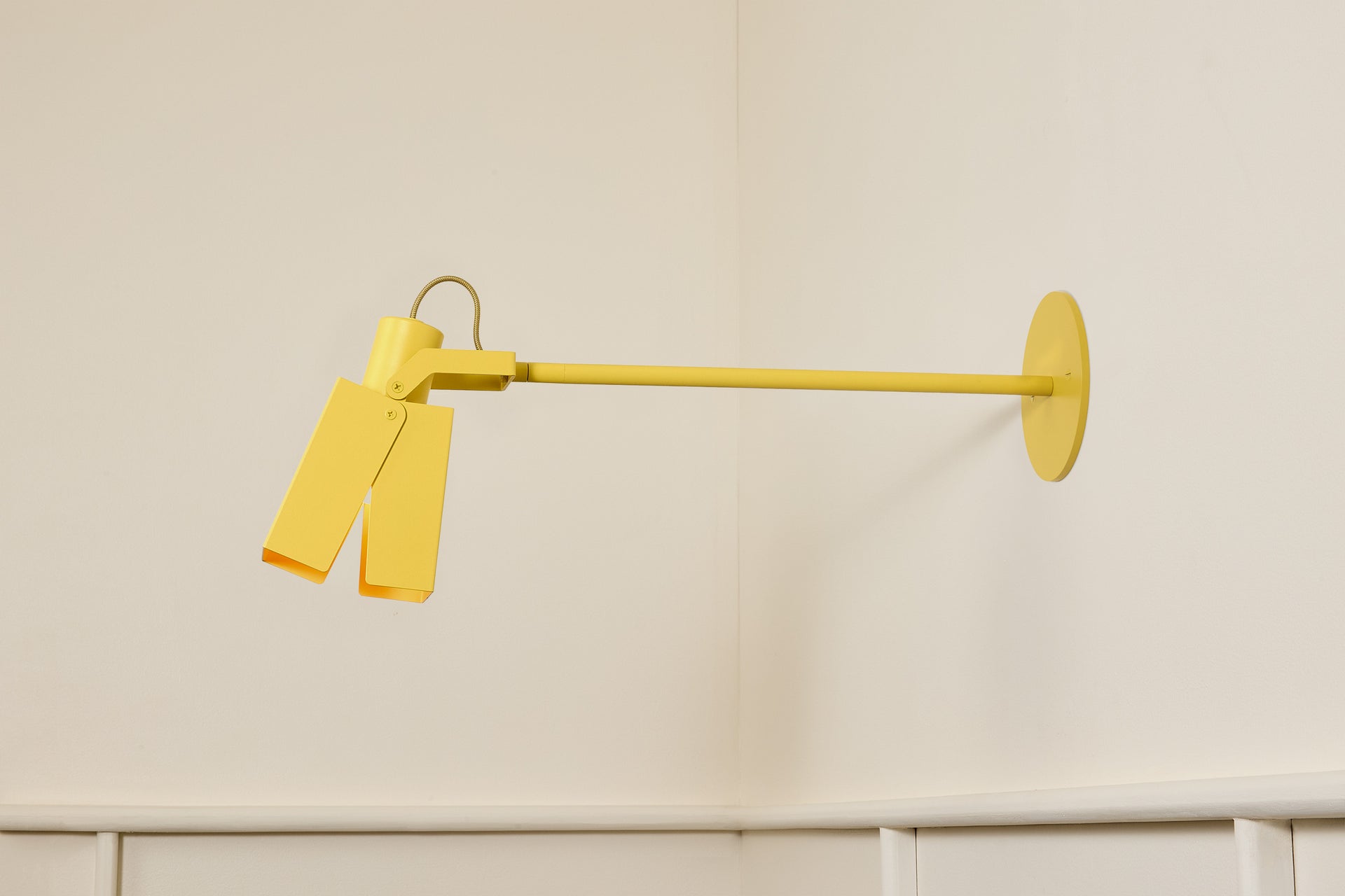 Peek Arm Sconce Square - Beeswax,12" Arm,4.5"