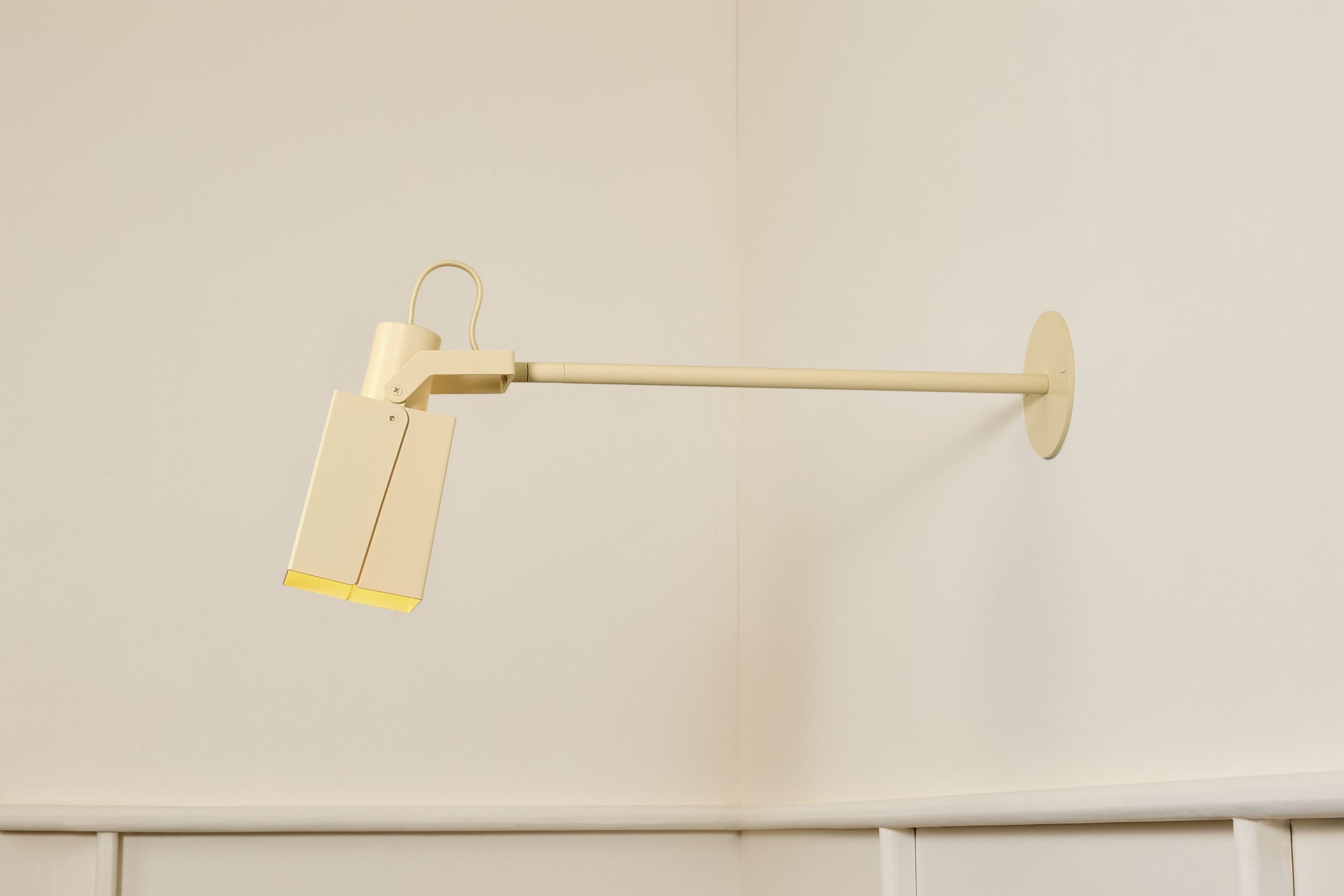 Peek Arm Sconce Square - Canvas,12" Arm,3.5"