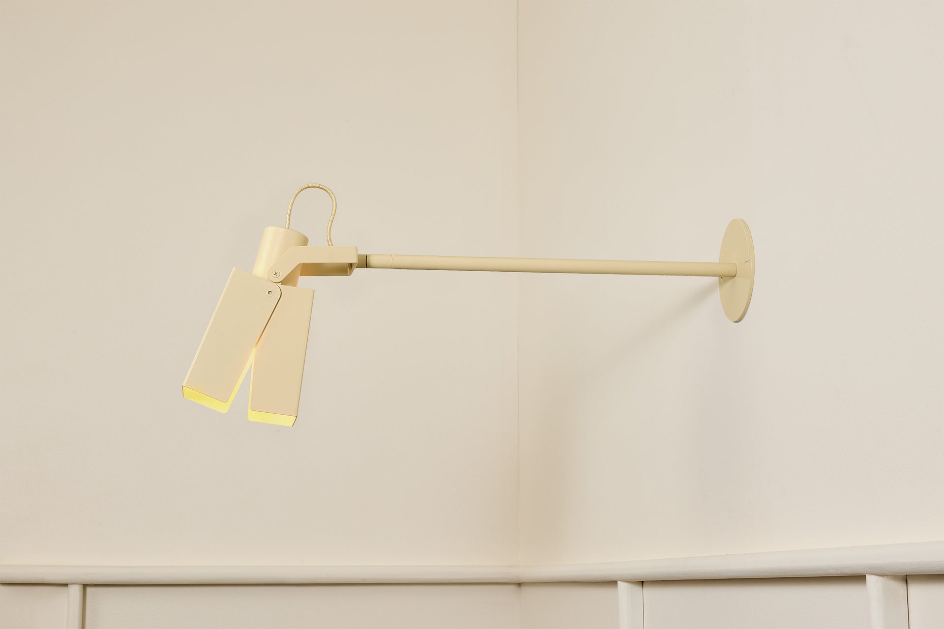 Peek Arm Sconce Square - Canvas,12" Arm,3.5"