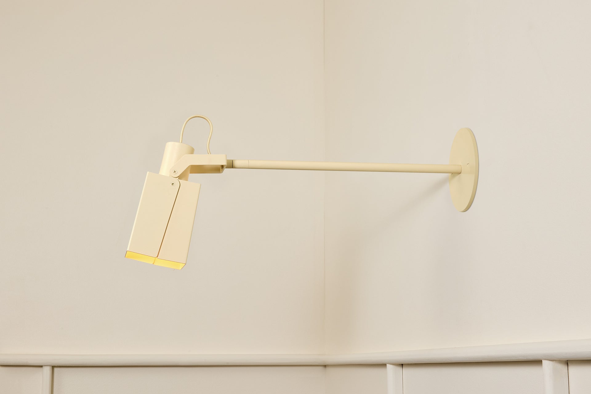 Peek Arm Sconce Square - Canvas,12" Arm,4.5"