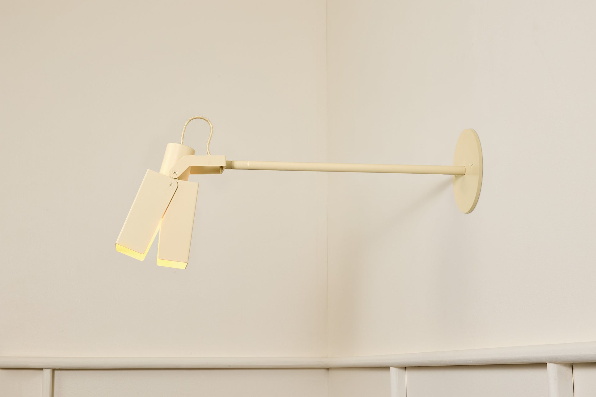Peek Arm Sconce Square - Canvas,12" Arm,4.5"