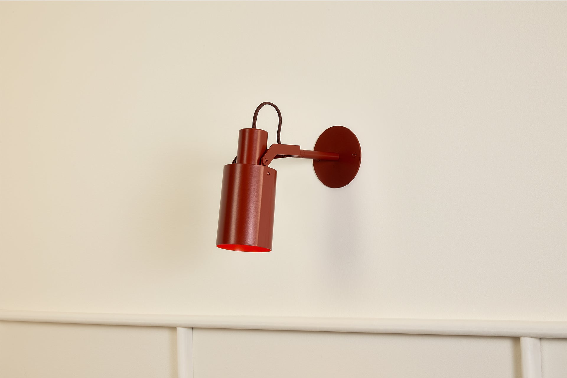 Peek Arm Sconce Circle - Brick,3" Arm,3.5"