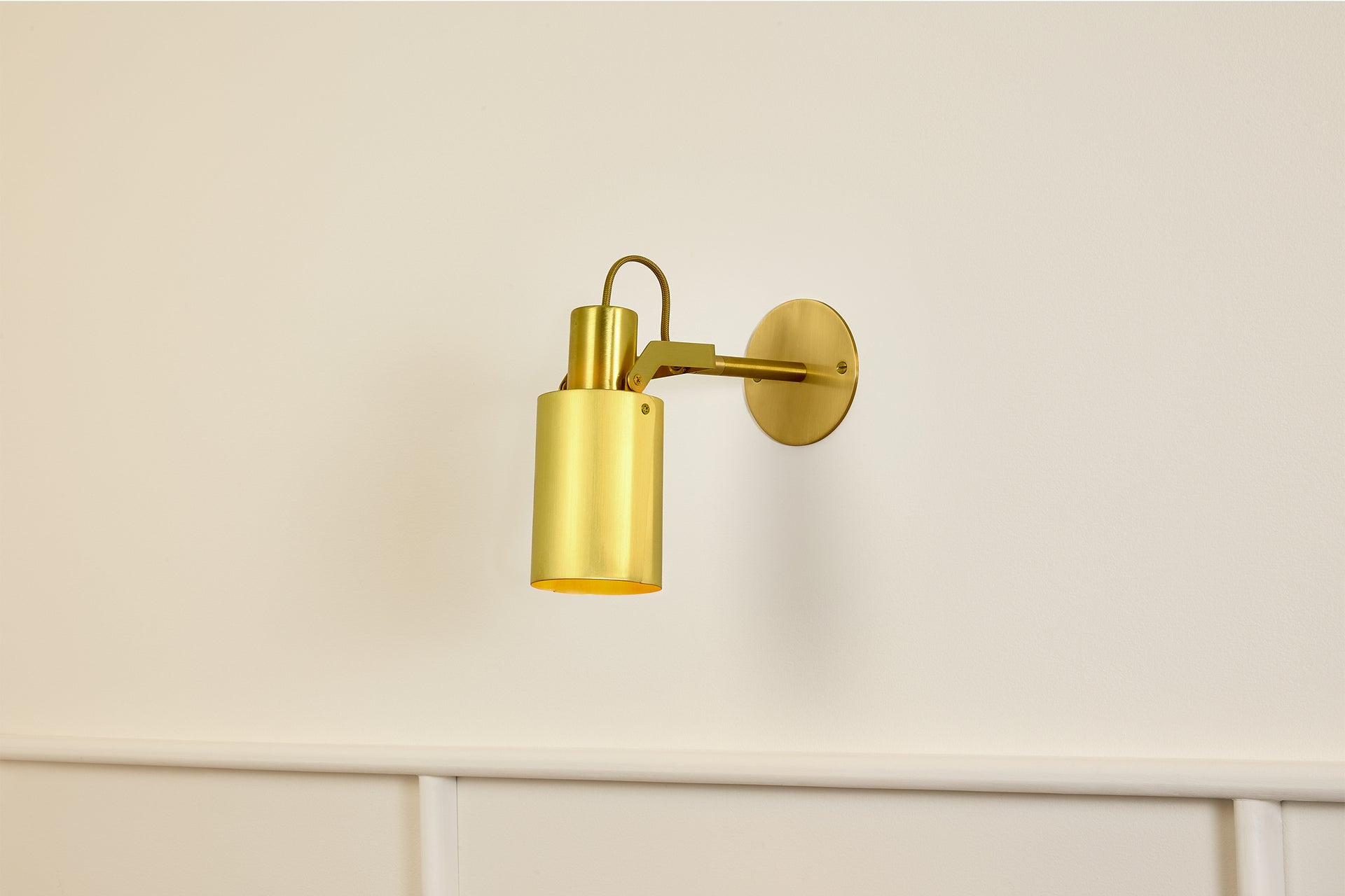Peek Arm Sconce Circle - Waxed Brass,3" Arm,3.5"