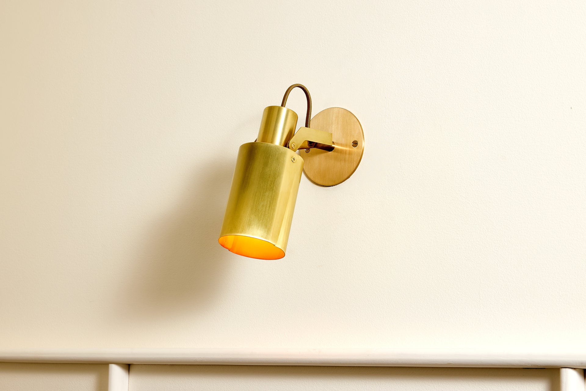 Peek Arm Sconce Circle - Waxed Brass,No Arm,3.5"