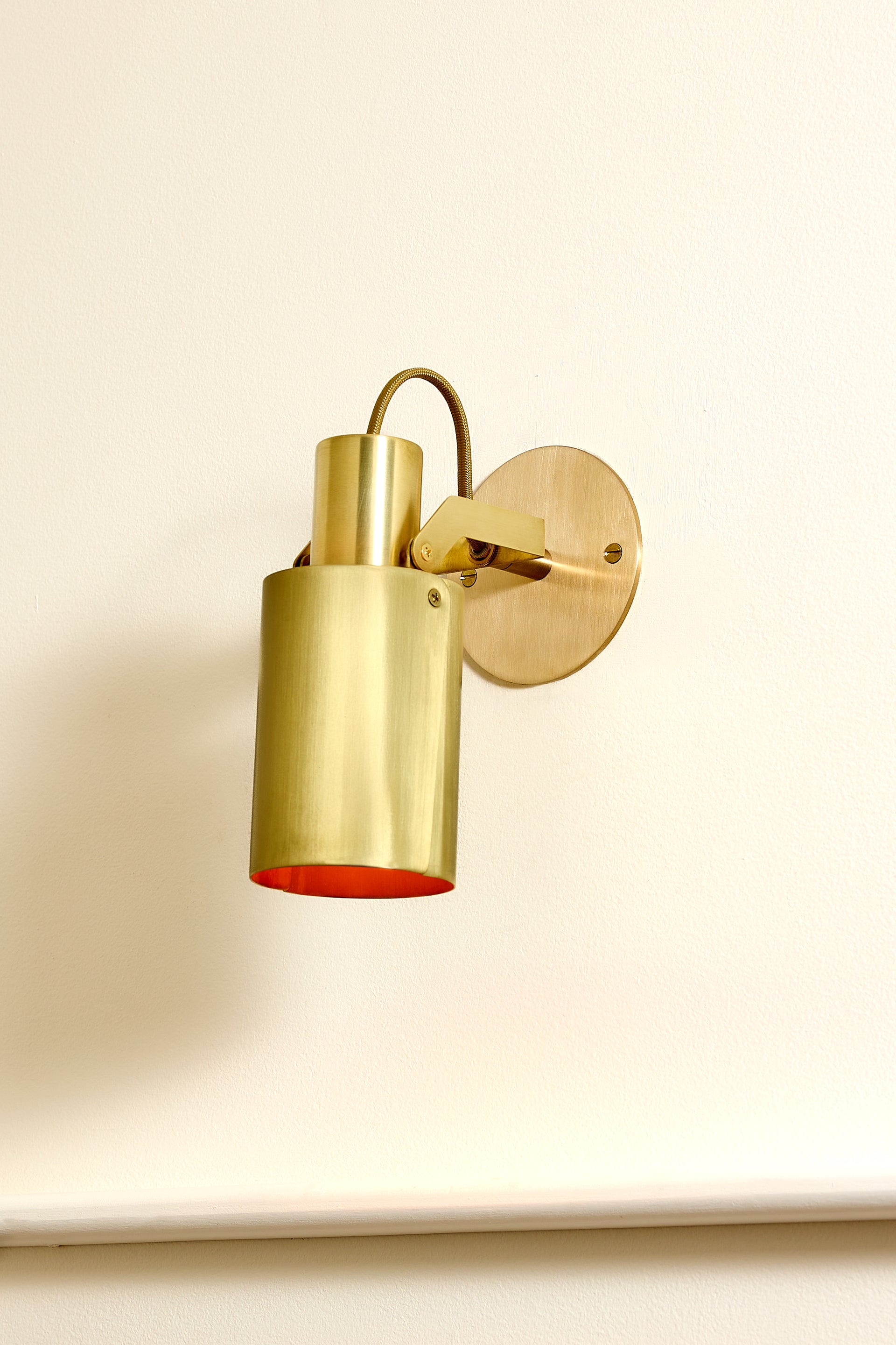 Peek Arm Sconce Circle - Waxed Brass,No Arm,3.5"