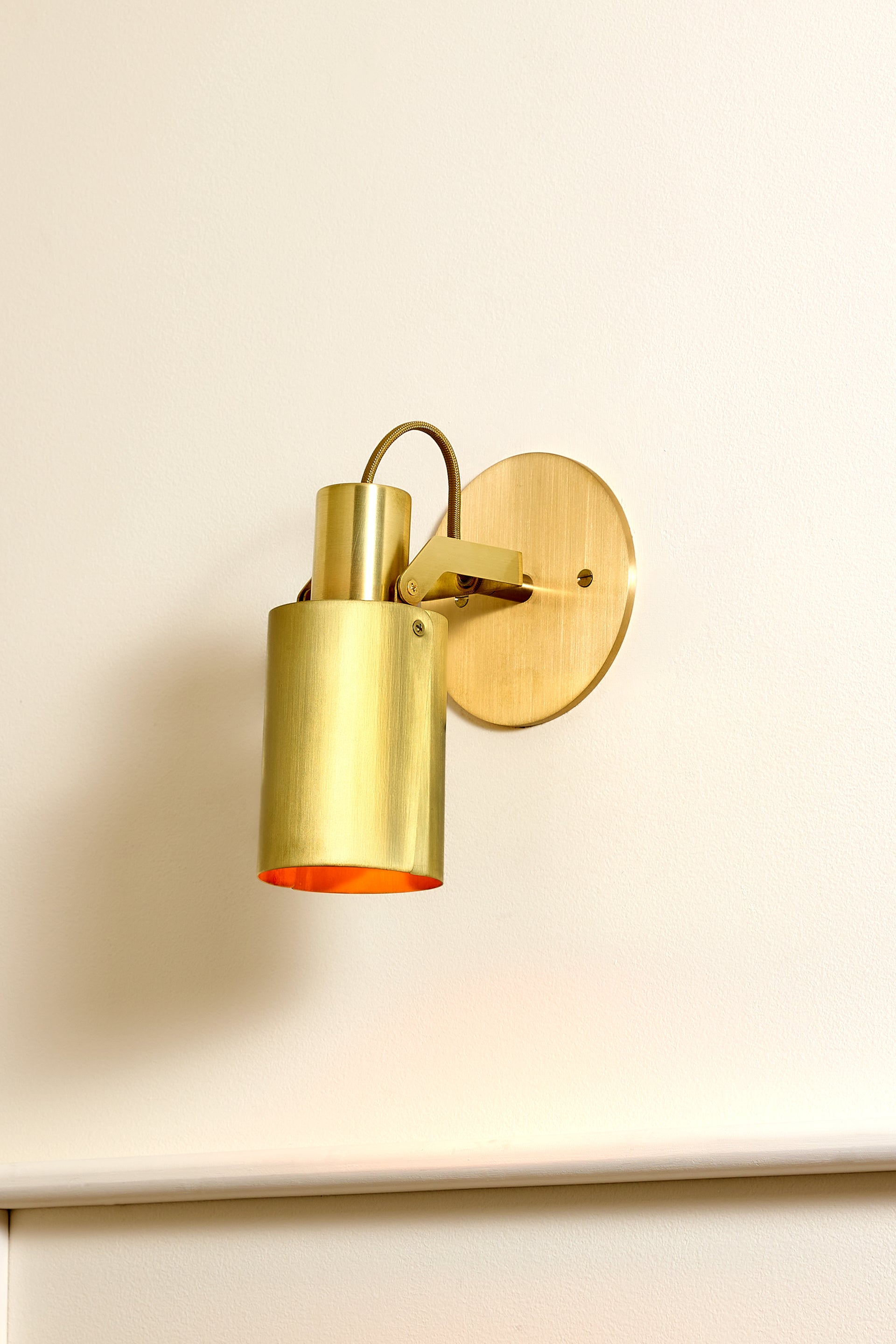Peek Arm Sconce Circle - Waxed Brass,No Arm,4.5"