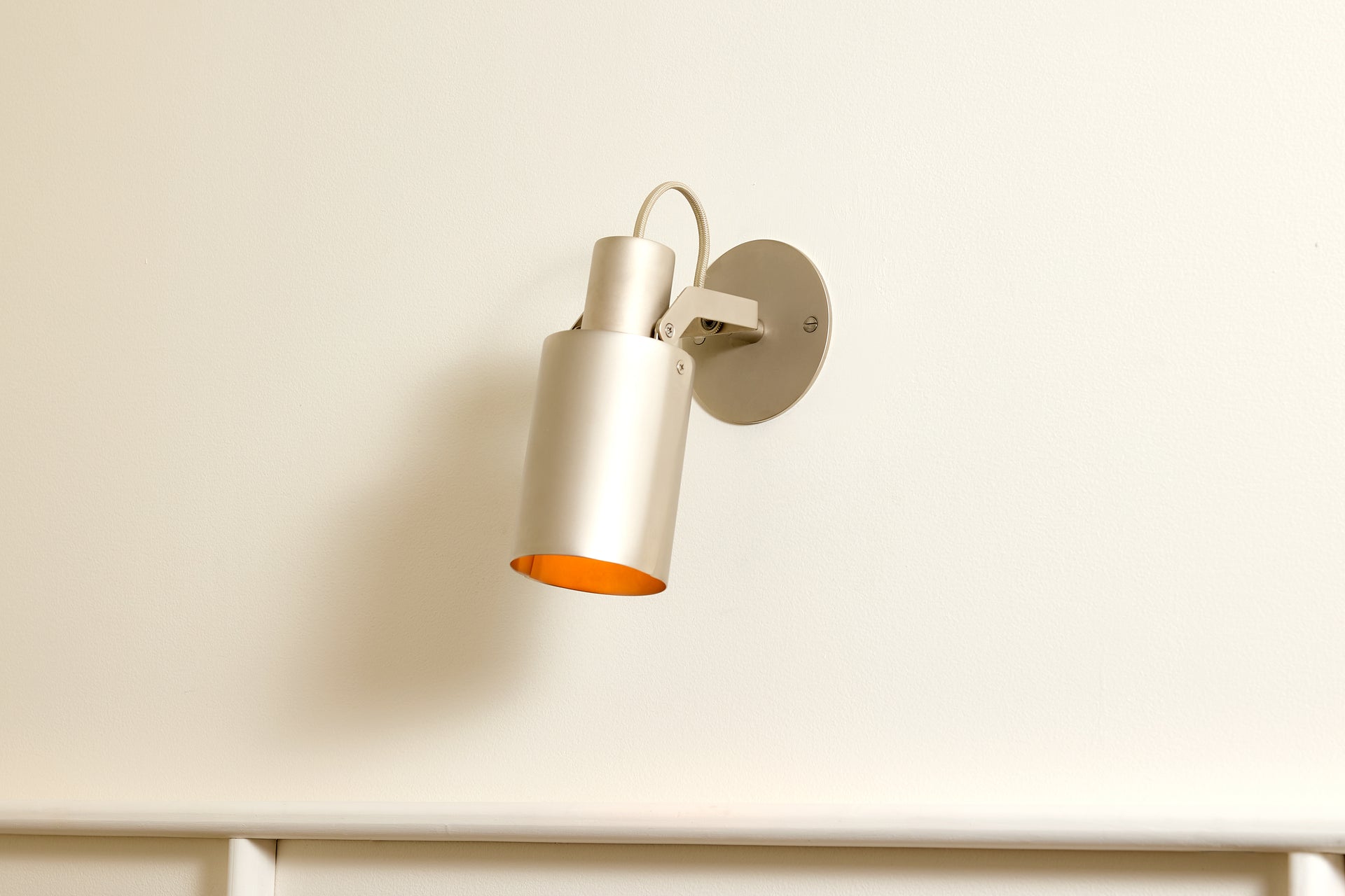 Peek Arm Sconce Circle - Matte Nickel,No Arm,3.5"