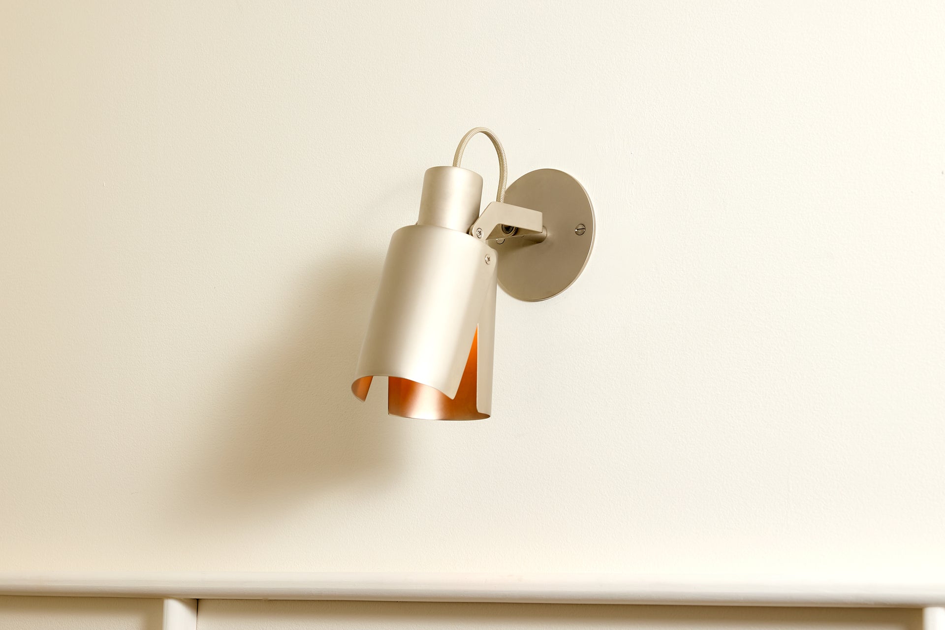 Peek Arm Sconce Circle - Matte Nickel,No Arm,3.5"