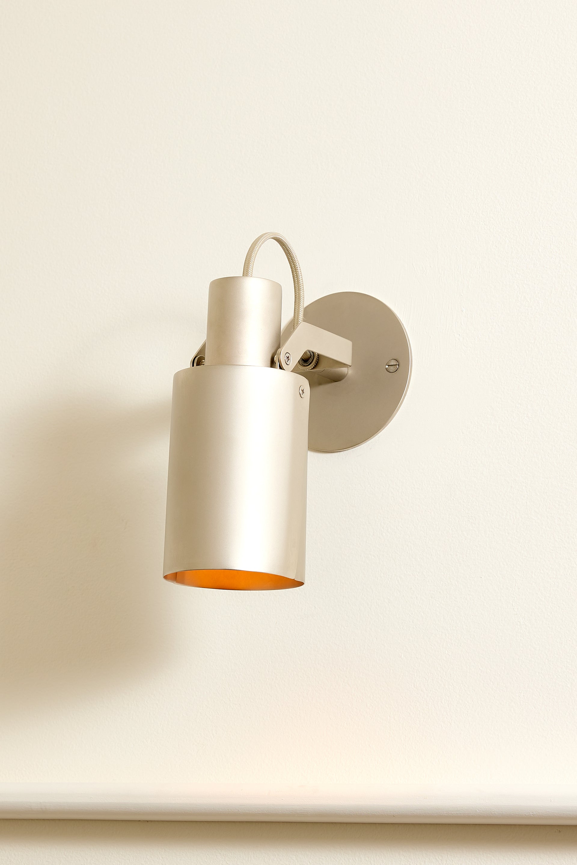 Peek Arm Sconce Circle - Matte Nickel,No Arm,3.5"