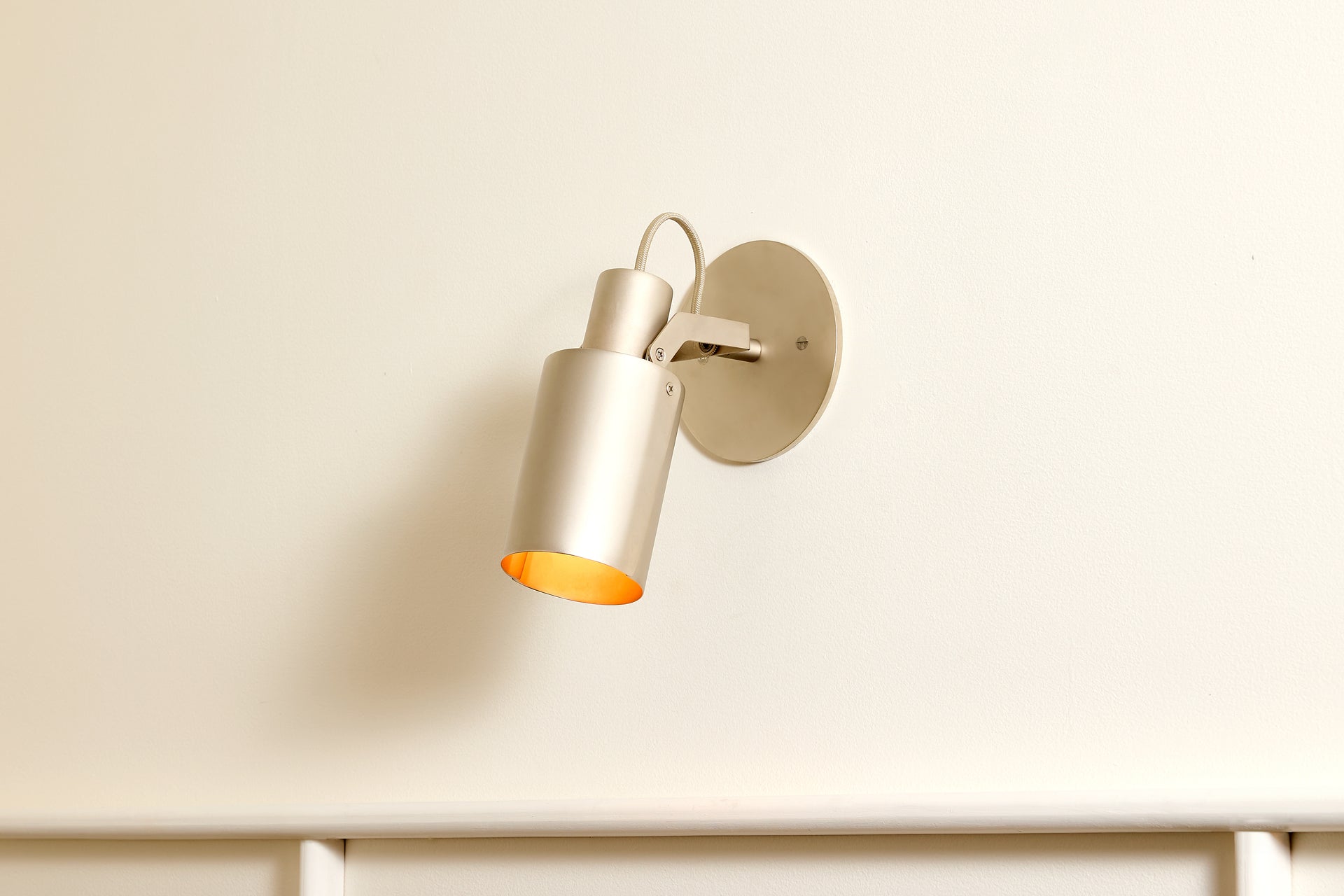 Peek Arm Sconce Circle - Matte Nickel,No Arm,4.5"