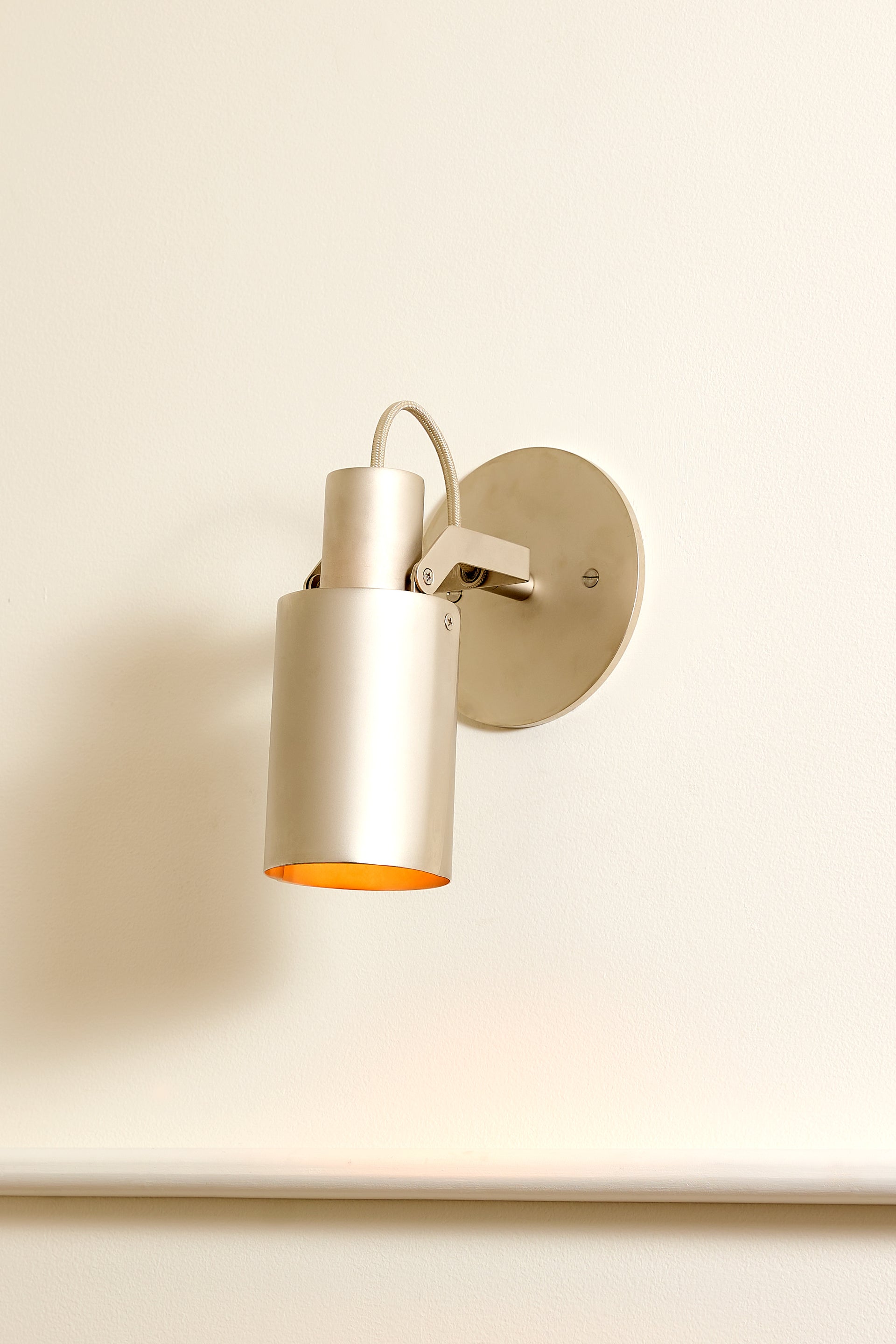 Peek Arm Sconce Circle - Matte Nickel,No Arm,4.5"