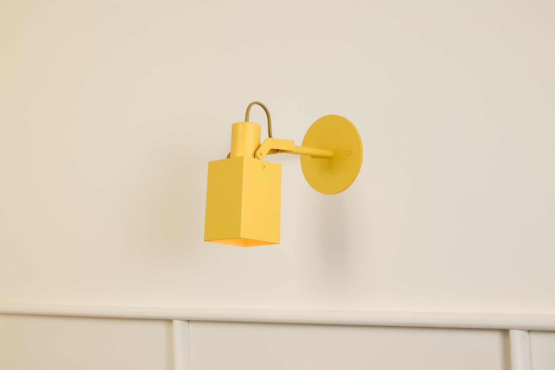 Peek Arm Sconce Square - Beeswax,3" Arm,4.5"