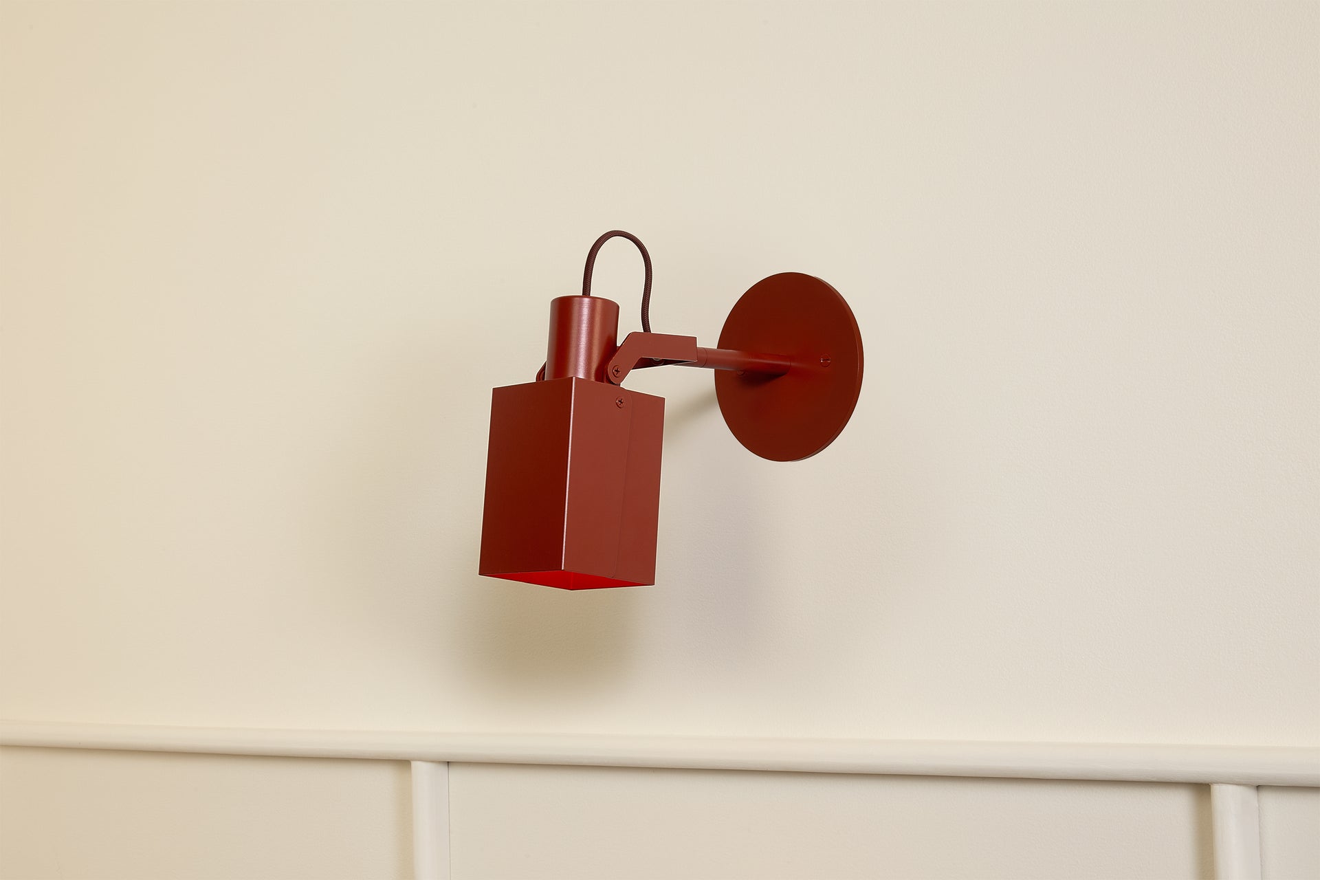Peek Arm Sconce Square - Brick,3" Arm,4.5"