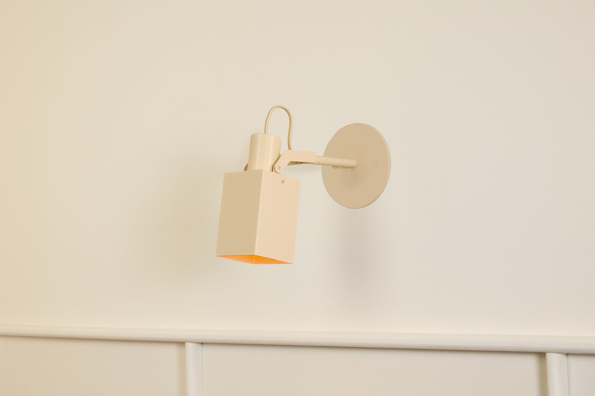 Peek Arm Sconce Square - Canvas,3" Arm,4.5"