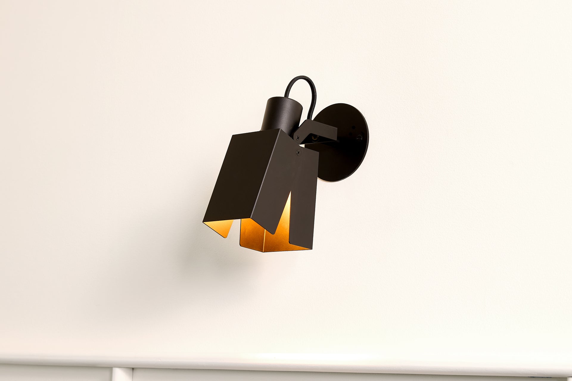Peek Arm Sconce Square - Black,No Arm,3.5"